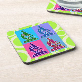 顕微鏡のポップアートのコースター コースター