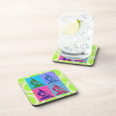 顕微鏡のポップアートのコースター コースター (右側)