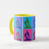 顕微鏡のポップアート マグカップ (正面左)