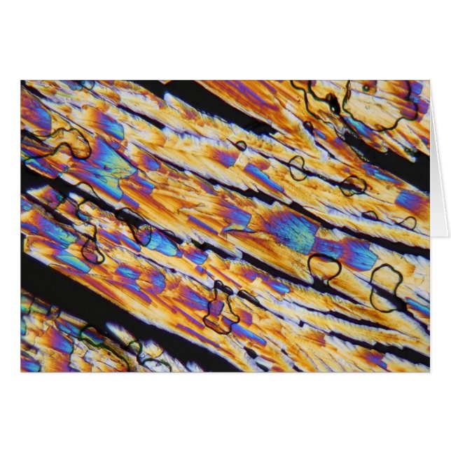 顕微鏡の下のアセチルサリチル酸 (正面横)