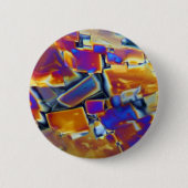 顕微鏡の下のイットリウムの硝酸塩 缶バッジ (正面)