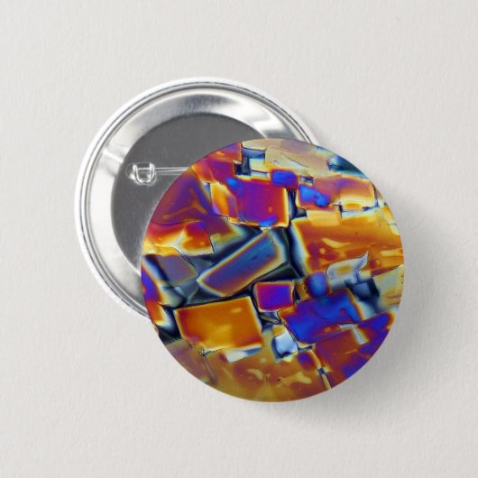 顕微鏡の下のイットリウムの硝酸塩 缶バッジ (正面&裏面)