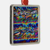 顕微鏡の下の亜鉛アセテートの水晶 メタルオーナメント (右)