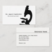 顕微鏡の医学の黒く及び白い名刺 名刺 (正面/裏面)