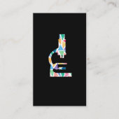 顕微鏡の科学者の実験室の技術の労働科学のギフト 名刺 (正面)