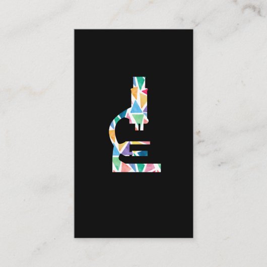 顕微鏡の科学者の実験室の技術の労働科学のギフト 名刺 (正面)