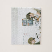 顕微鏡を使用した学生 ジグソーパズル (縦)