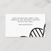 顕微鏡を通して見ている科学者 名刺 (裏面)