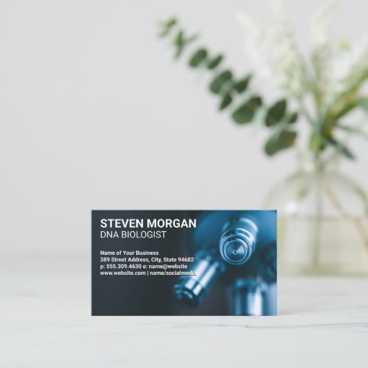 顕微鏡クローズアップ 名刺 (スタンド正面)