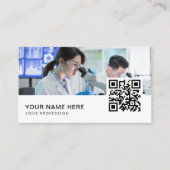 顕微鏡サイエンティテストラボQRコード 名刺 (正面)