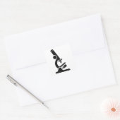 顕微鏡シルエット スクエアシール (封筒)