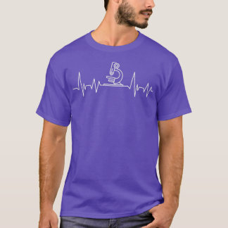 顕微鏡ハートビートEKGMicrobiologist化学者マイク Tシャツ