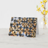 顕微鏡下のビタミンC結晶 カード (黄色い花)