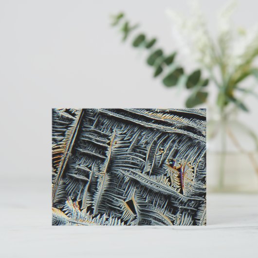 顕微鏡下の樹状結晶 ポストカード (スタンド正面)