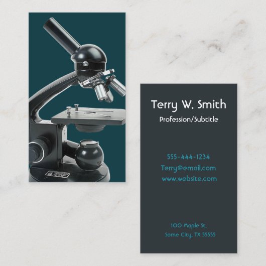 顕微鏡名刺 名刺 (正面/裏面)