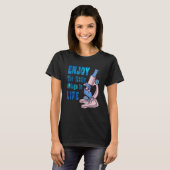 顕微鏡微生物学おたく科学ラ Tシャツ (正面フル)