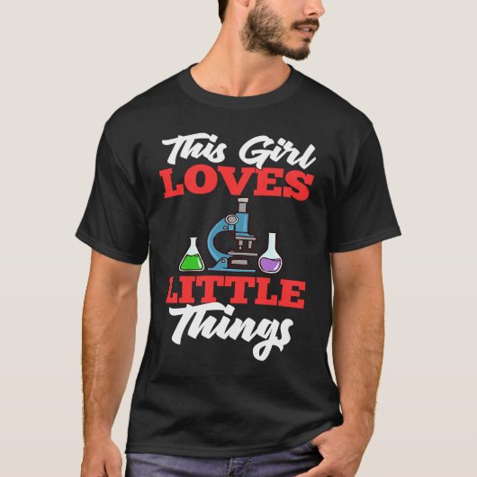 顕微鏡微生物学実験室生物学 Tシャツ (正面)