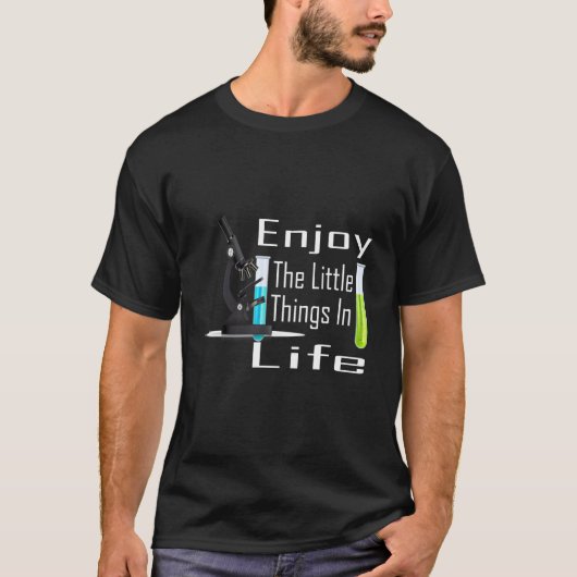 顕微鏡微生物学生物学おたく科学LA Tシャツ (正面)