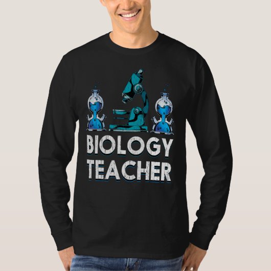 顕微鏡生物学研究室生物学先生B Tシャツ (正面)