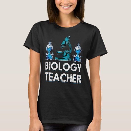 顕微鏡生物学研究室生物学先生B Tシャツ (正面)