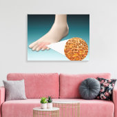 顕微鏡的近接足菌の解剖学 キャンバスプリント (インサイチュ (リビング))