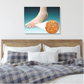 顕微鏡的近接足菌の解剖学 キャンバスプリント (インサイチュ (寝室))