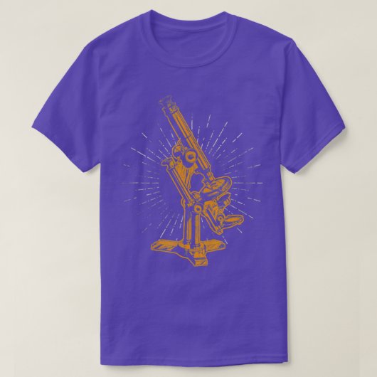 顕微鏡顕微鏡ギフト科学生物学ティーチ Tシャツ (デザイン正面)