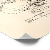 顕微鏡1948パテントアート古いピーパー ポスター (角)