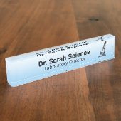 顕微鏡 デスクネームプレート (側面)