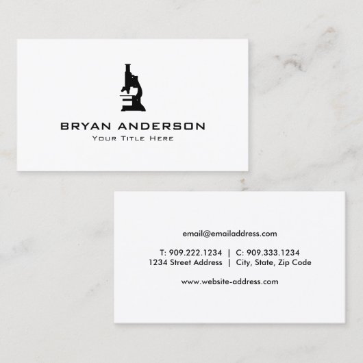 顕微鏡 名刺 (正面/裏面)