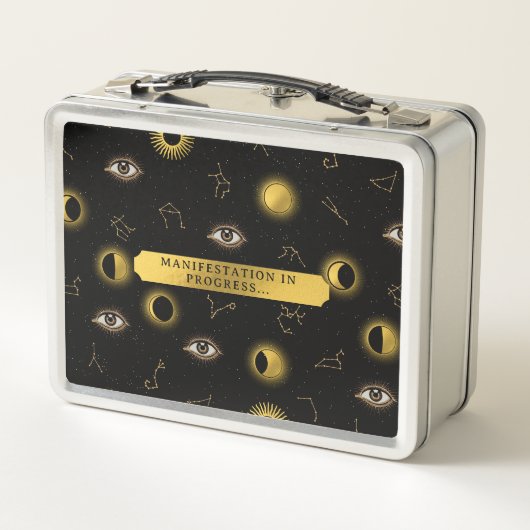 顕現シアルサンアンドムーン〔占星術の〕十二宮図アイ メタルランチボックス (裏面)