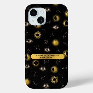 顕現シアルサンアンドムーン〔占星術の〕十二宮図アイ iPhone 15ケース