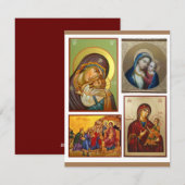 顕現祭のアイコンを使ったホリデーカード シーズンカード (正面/裏面)