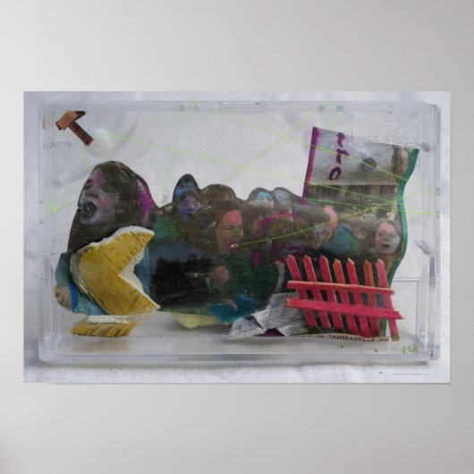 顕示学生ストライキK7 1986混合メディアP ポスター (正面)