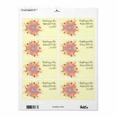 顕花太陽フラクタルラベル ラベル (フルシート)