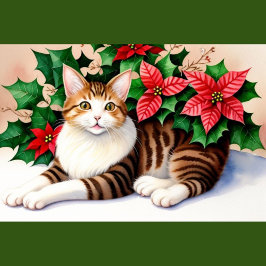 顕花猫装飾用クッション クッション