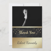 顕著でエレガントな卒業の写真のサンキューカード 招待状 (正面)