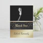 顕著でエレガントな卒業の写真のサンキューカード 招待状 (スタンド正面)