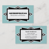 顕著でシンプルなアールデコのカスタム色 名刺 (正面/裏面)