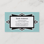 顕著でシンプルなアールデコのカスタム色 名刺 (裏面)