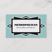 顕著でシンプルなアールデコのカスタム色 名刺 (正面)