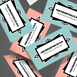 顕著でシンプルなアールデコのカスタム色 名刺