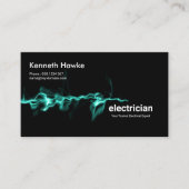 顕著で明るい緑の電気稲妻 名刺 (正面)