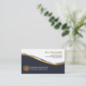 顕著で明るい金ゴールドの銀の投資の波 名刺 (スタンド正面)