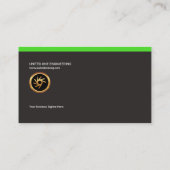 顕著で明白でシンプルなグリーン・ラインレトロの創設者CEO 名刺 (裏面)