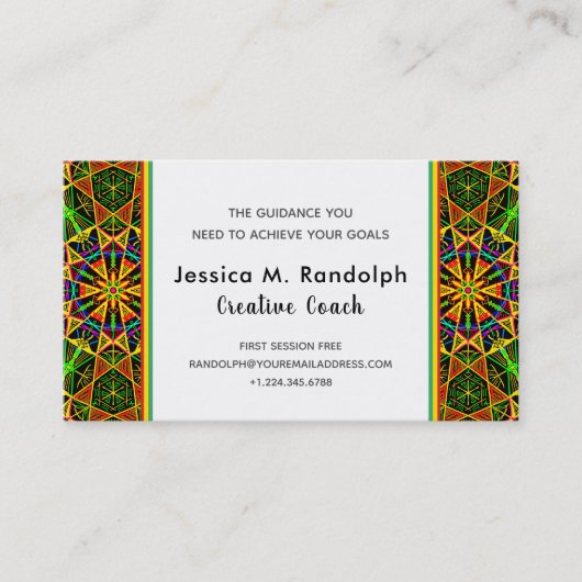 顕著なエチオピア色の種族のスタイルパターン 名刺 (正面)