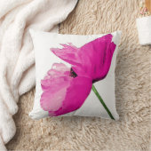 顕著なピンクのケシの枕 クッション (ブランケット)