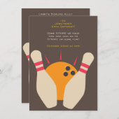 顕著なボーリングパーティの招待状 招待状 (正面/裏面)