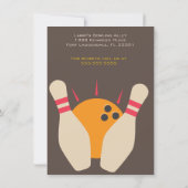 顕著なボーリングパーティの招待状 招待状 (裏面)