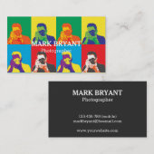 顕著なポップアートのカメラのカメラマン 名刺 (正面/裏面)